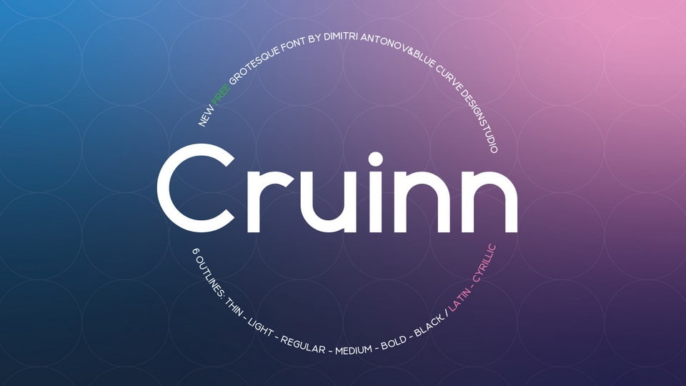Cruinn: A Versatile Geometric Sans Serif Typeface
