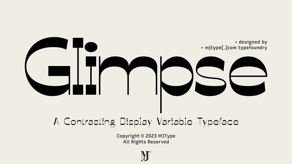 Glimpse: A Modern Sans Serif with Reverse Contrast