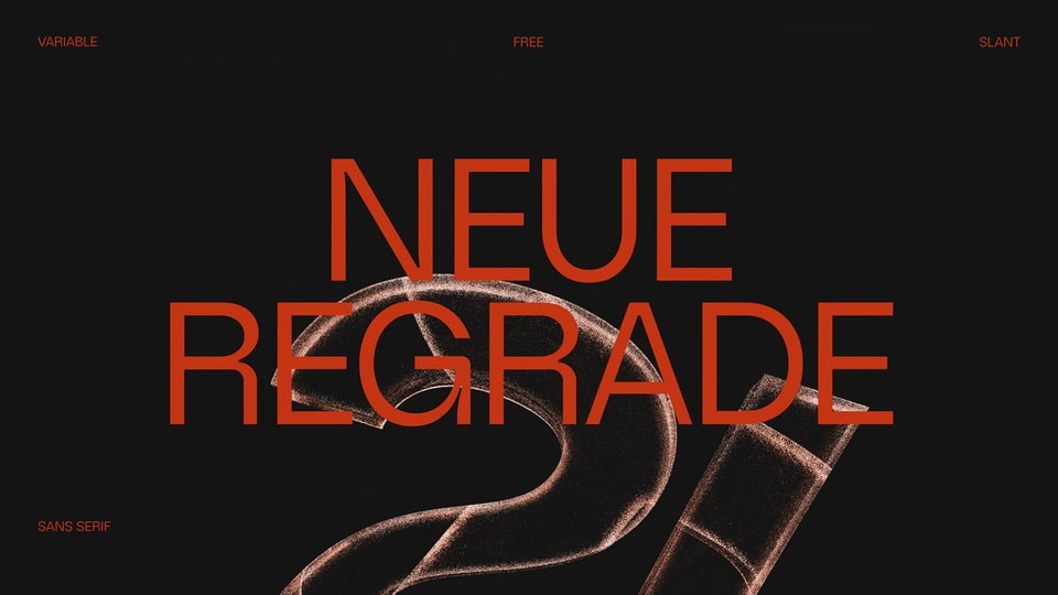 Neue Regrade: A Versatile Variable Sans Serif Typeface
