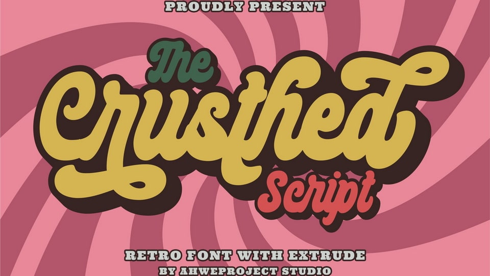 The Crushed: A Bold and Groovy Retro Display Font