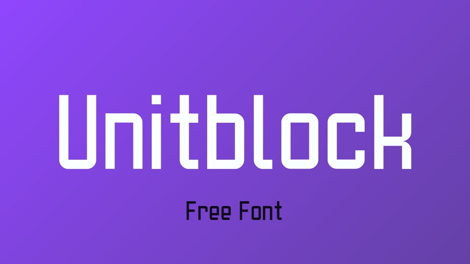 Unitblock: A Bold and Modern Sans Serif Font