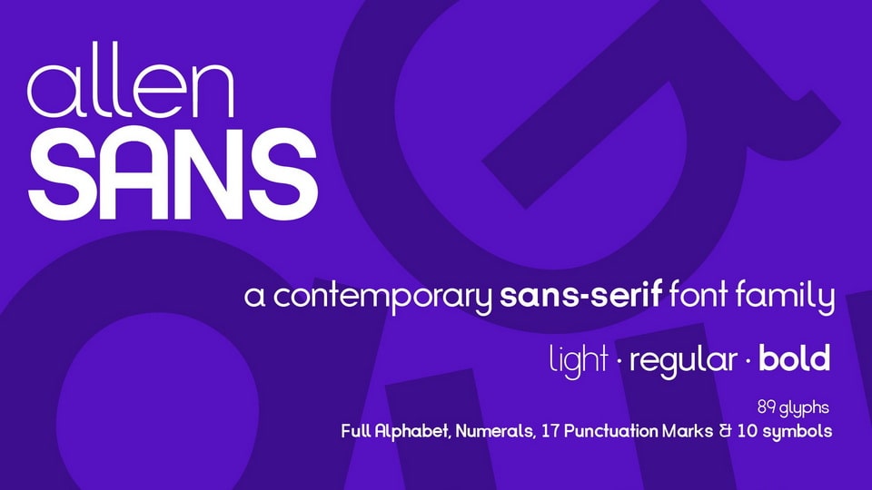 Allen Sans: A Modern Sans Serif Font Inspired by Timeless Classics