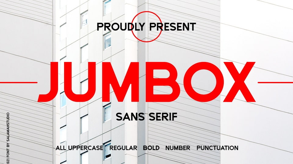 Jumbox: A Bold and Modern Geometric Sans Serif Font