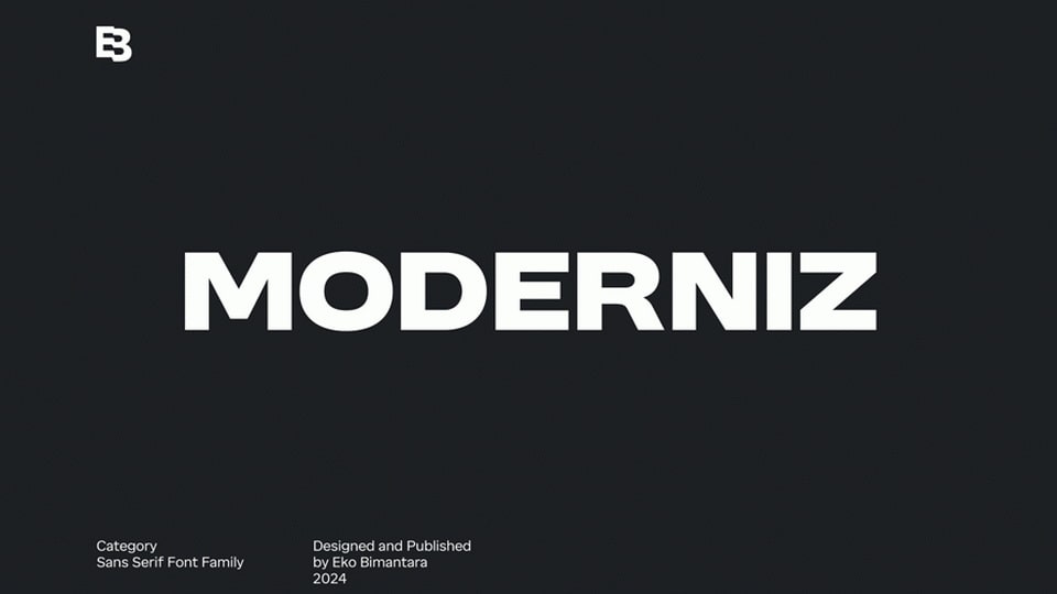 Moderniz: A Bold and Modern Sans Serif Font