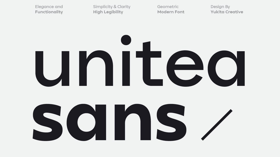 Unitea Sans: A Modern Geometric Sans Serif Font Family