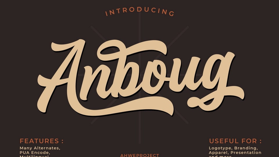 Anboug: A Vintage Handwritten Font with a Gorgeous and Bold Feel