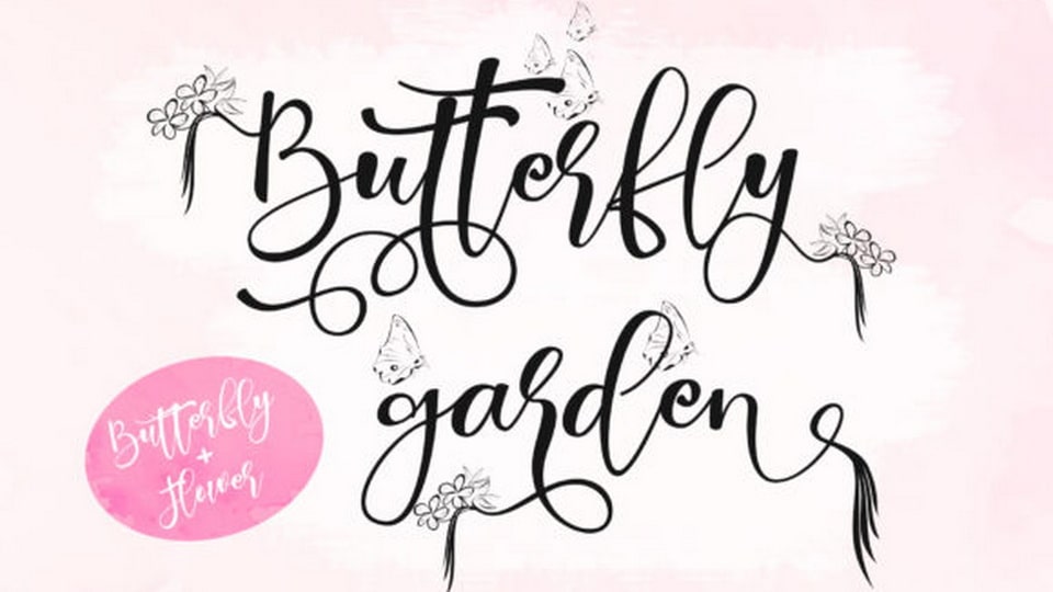 

Butterfly Garden - A Beautiful Font with Modern Shapes and Natural Style