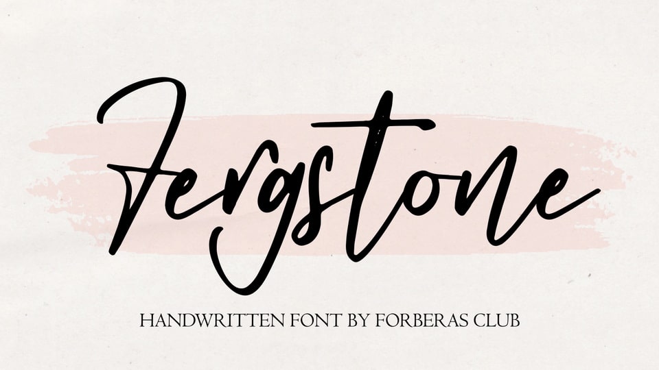 

Fergstone: A Handwritten Font with a Modern and Chic Style