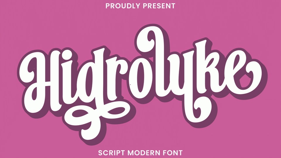 

Hidroluke: A Modern Script Font for Graphic Design