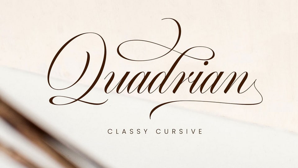 

Quadrian: A Modern Calligraphic Font Inspired by Classical Calligraphy