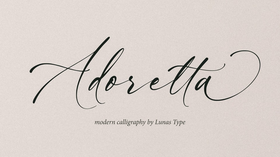 

Adoretta: Elegant and Charming Calligraphy Font