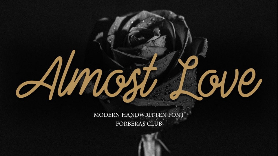 

Almost Love: A Beautiful and Well-Balanced Vintage Script Font