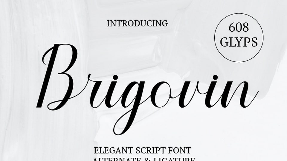 

Brigovin - A Modern and Elegant Handwritten Font