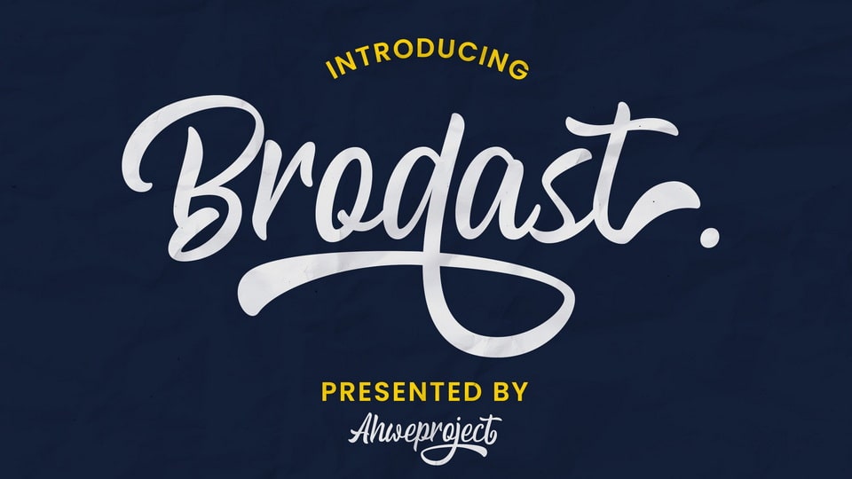 

 Brodast - A Gorgeous and Bold Handwritten Font