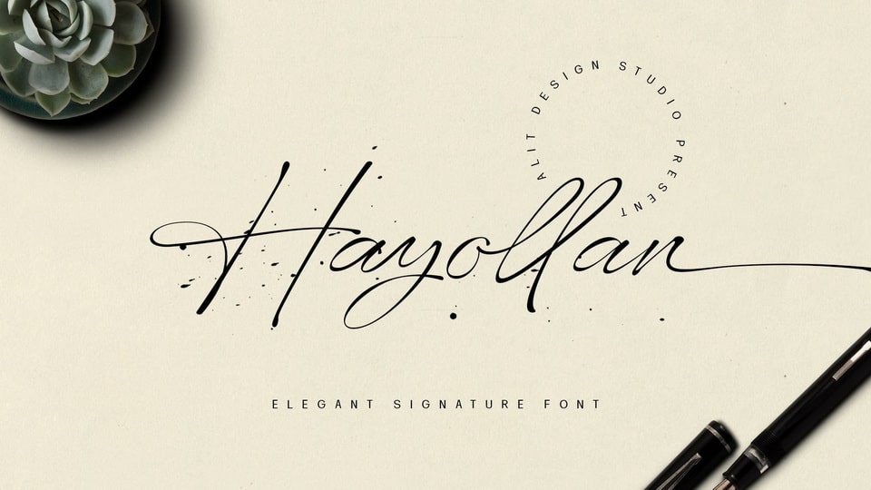 

 Hayollan - A Signature Script Font
