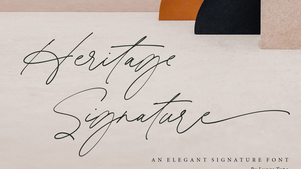 Heritage Signature: A Stylish Signature Font for Any Design Project