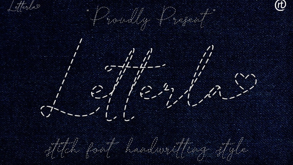 

Letterla: An Embroidery-Inspired Decorative Handwriting Font
