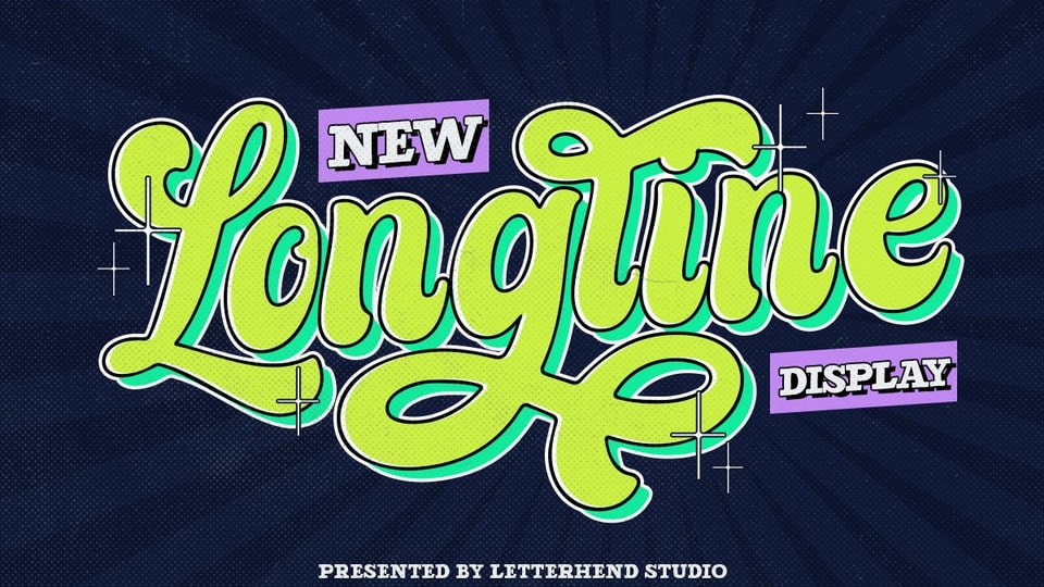 

Longline: A Retro Bold Script with a Playful and Colorful Style