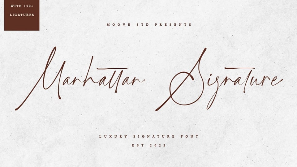 

Manhattan Signature: Enhance Your Designs with Chic and Luxurious Font