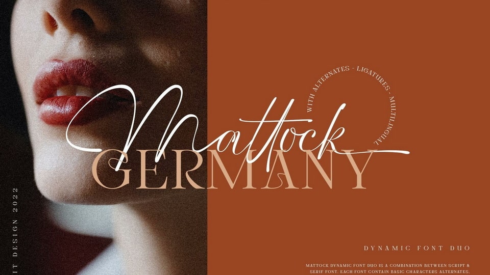 Mattock: A Stylish Script Typeface with Ink Textures to Bring Your Design to Life