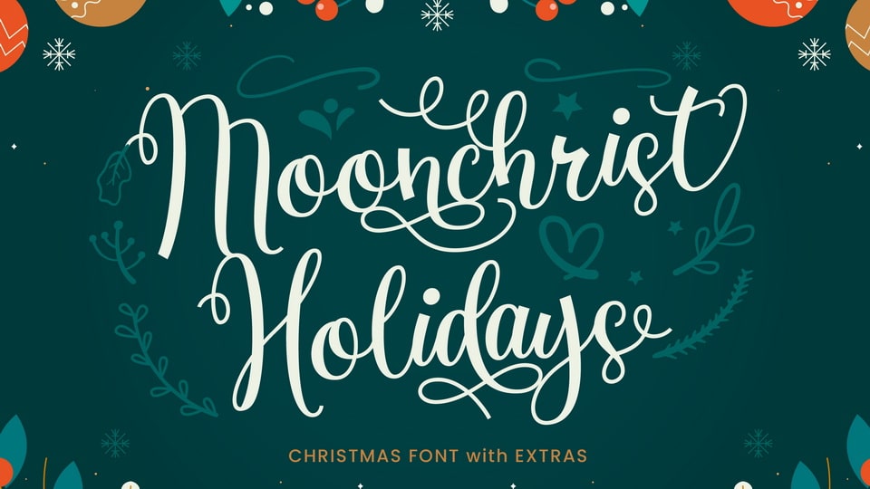 

Moonchrist Holidays Font: Elegant and Festive Christmas Script Typeface