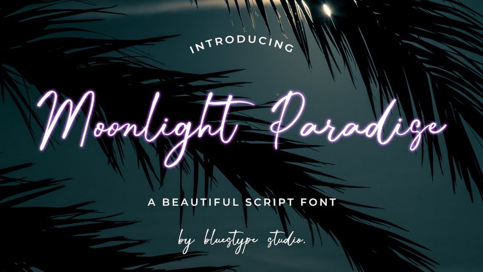 Moonlight Paradise - an enchanting handwritten font