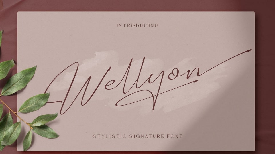

 Wellyon - A Stunning Signature Font