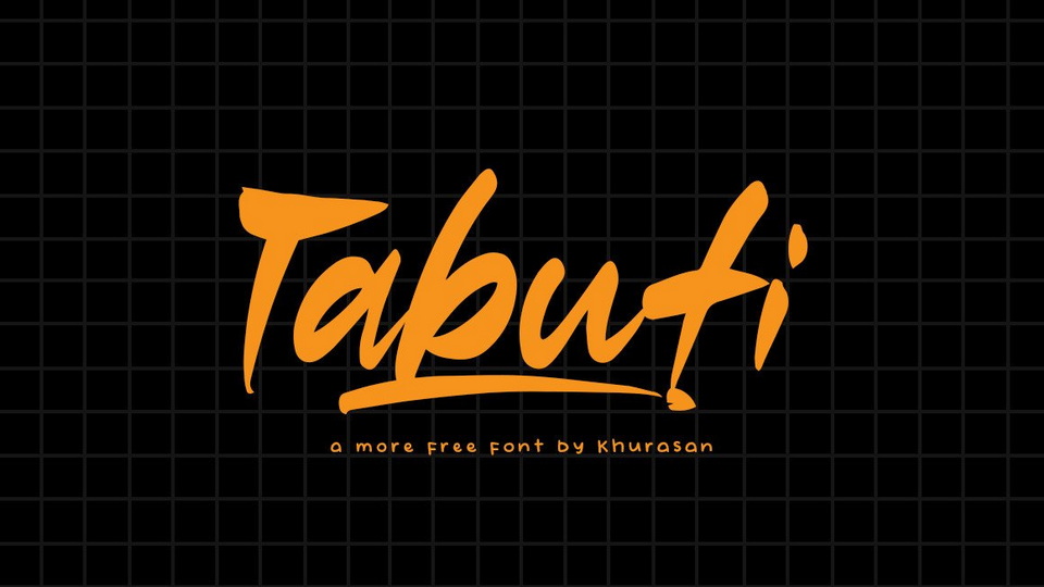 

Tabuti: A Dynamic and Energetic Brush Calligraphy Font