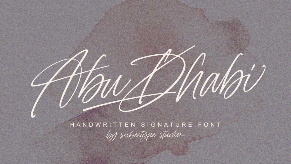 

Abu Dhabi: An Elegant Handwritten Signature Font with a Modern, Sophisticated Touch