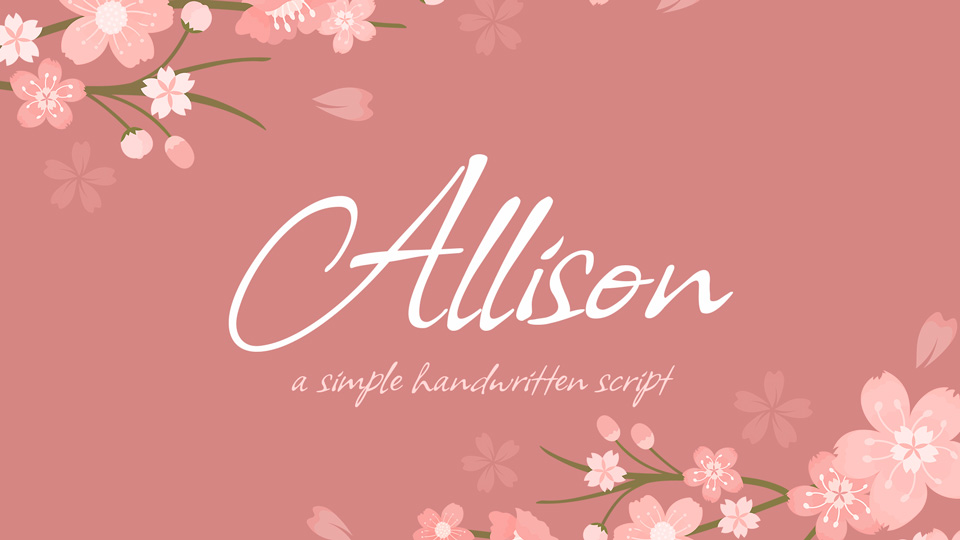 

Allison: An Elegant Handwriting Script