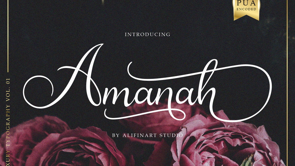  Amanah Script: An Elegant Handwritten Font with Stylistic Alternates and Swashes