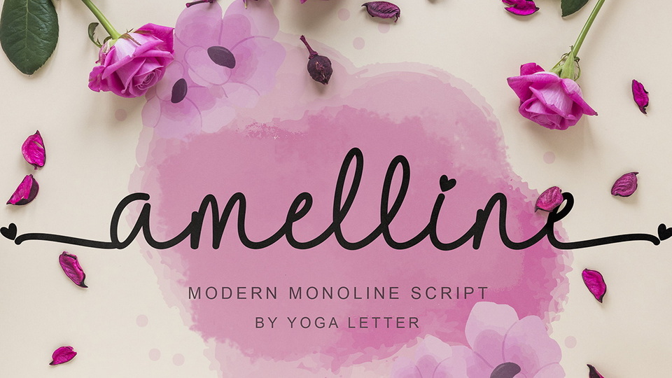 

Amelline: A Modern Monoline Script Font Stylish and Elegant for a Wide Range of Purposes