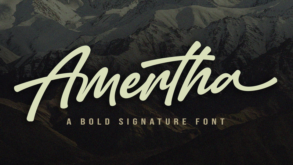 

Amertha: A Bold Logotype Script Font That Exudes Personality