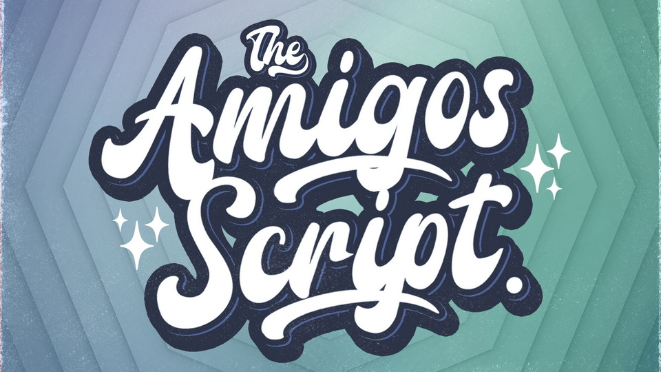 

Amigos Script: A Powerful and Daring Font with a Unique Vintage Flair