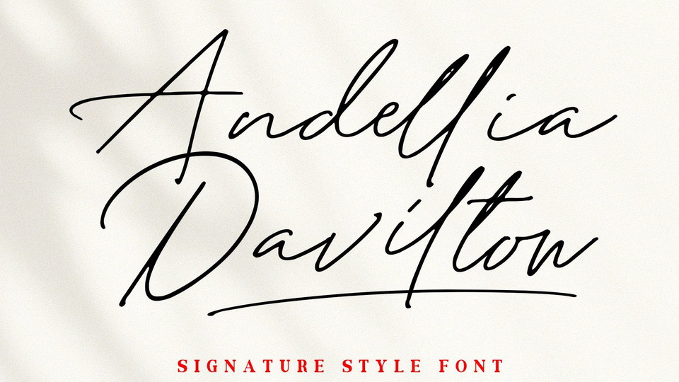 Andellia Davilton: Perfect Monoline Script for Signature Logos and Elegant Branding