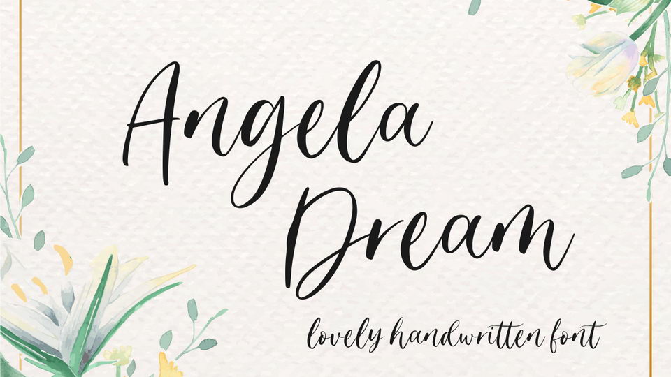 

Angela Dream: An Elegant Handwritten Font with Natural Flow and Timeless Appeal