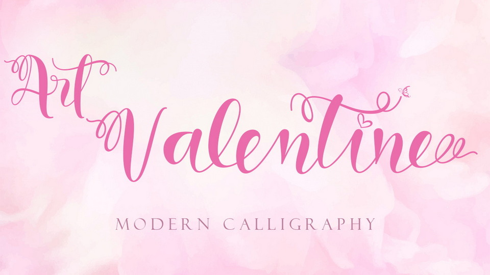 

Art Valentine: An Elegant, Unique Font Perfect for All Your Romantic Needs