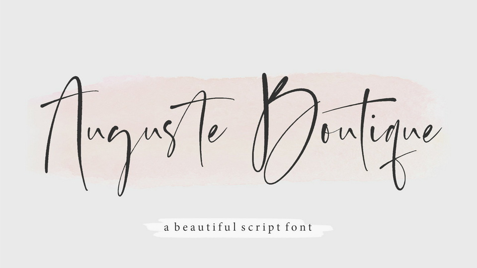 Experience the stunning beauty of Auguste Boutique: A Signature Script Font for Elevated Designs