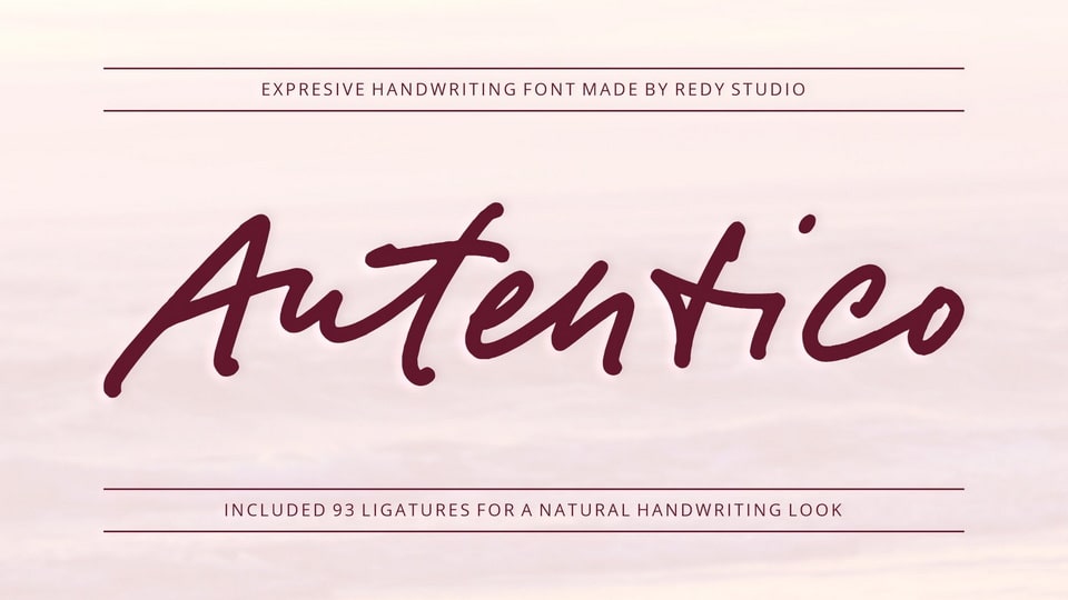 Autentico Font: A Beautiful and Alluring Handwriting Type for Elegant Designs