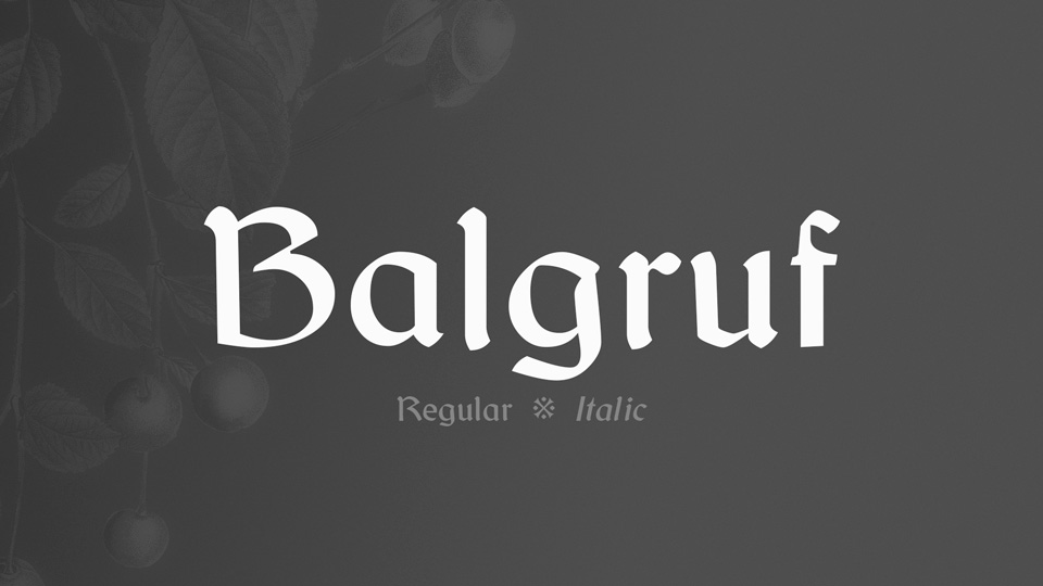 

Balgruf: A Highly Decorative Typeface Perfect for Creating an Immersive Gaming Experience