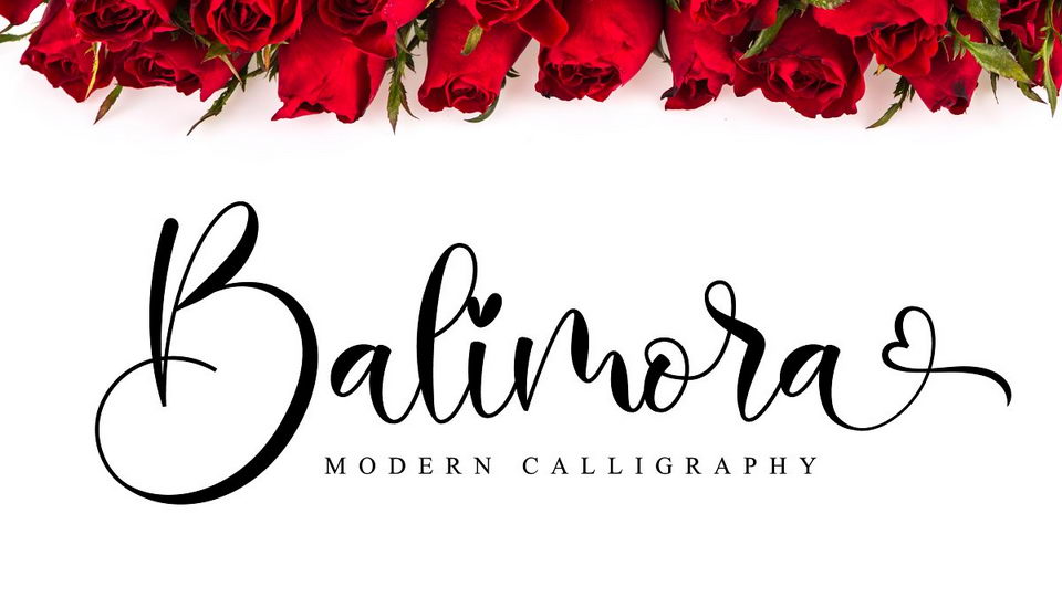 

Balimora: A Beautiful Modern Calligraphy Script Font Exuding Elegance and Romance