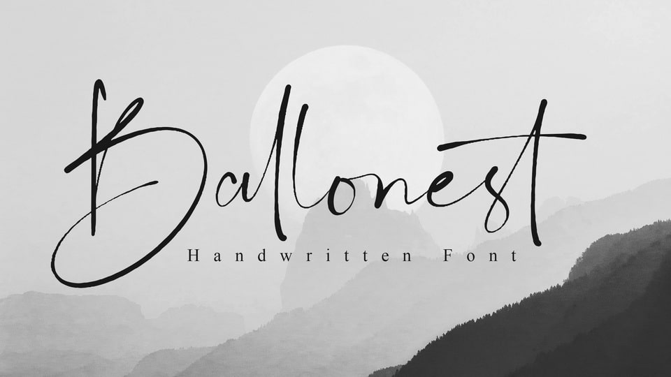 

 Ballonest - Handwritten Font with a Stylish, Elegant, and Natural Feel