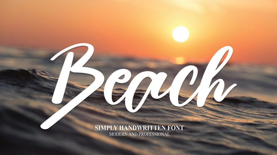 Add Energy and Style to Your Projects with Beach Handwritten Script Font