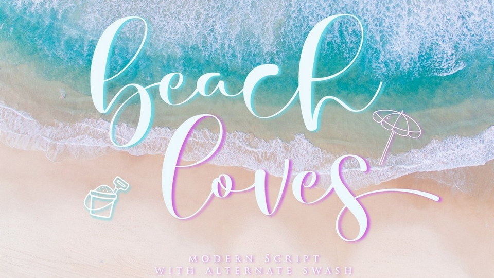 Add a Touch of Love and Beauty to Your Designs with Beach Loves Font