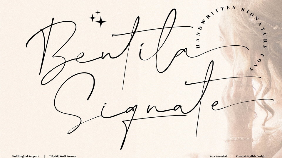 Bentila Signate: A Whimsical and Delicate Handwritten Font Ideal for Enhancing Designs