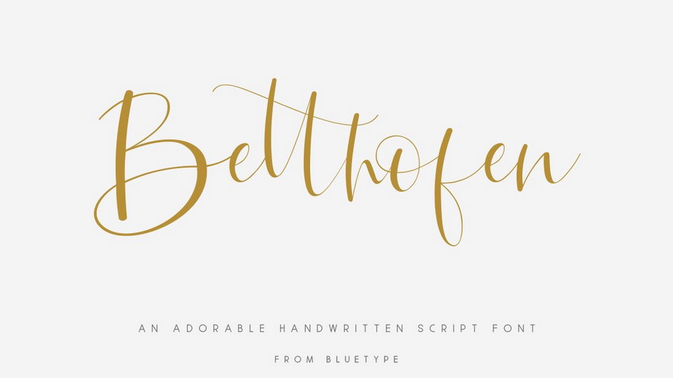 

Betthofen Font: A Beautiful Handwritten Script Font