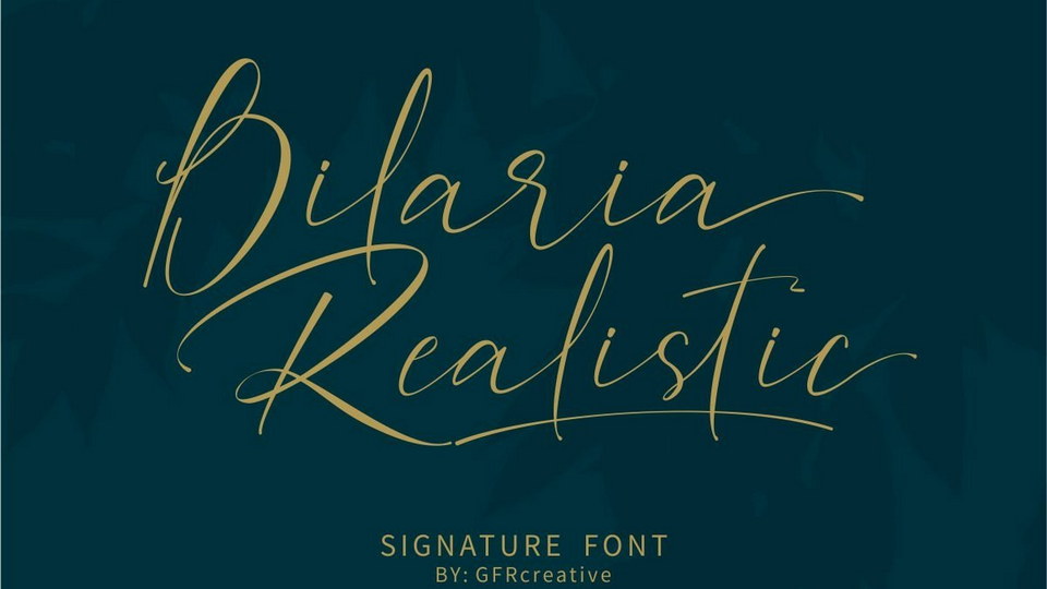 Bilaria Realistic: A Sophisticated and Charming Script Font for Your Designs