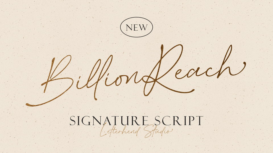 

Billion Reach: An Incredibly Elegant Signature Style Handwritten Font