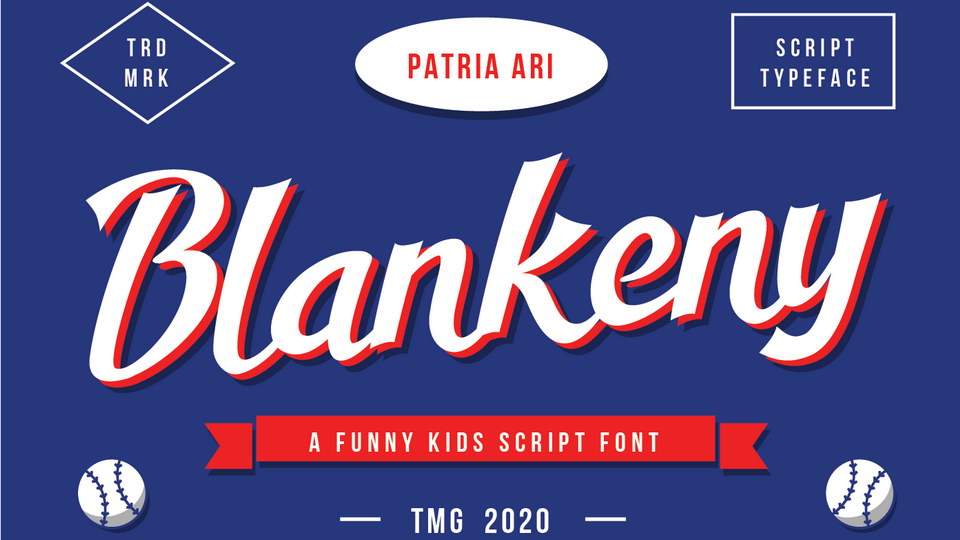 

Blankeny: A Vintage Baseball Script Font with a Modern Flair