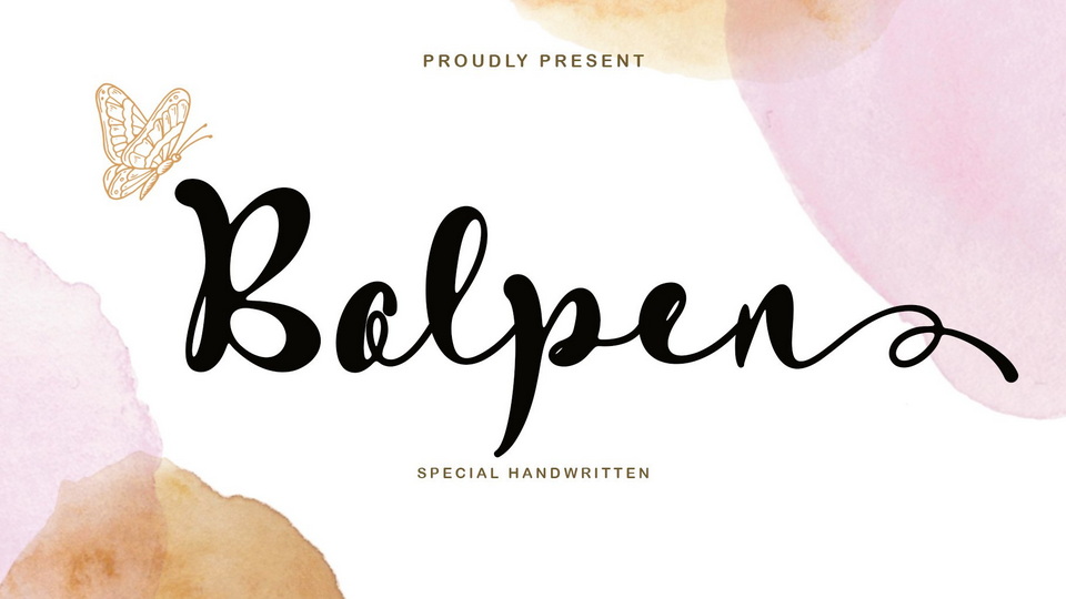 

Bolpen: A Unique and Simple Handwritten Font